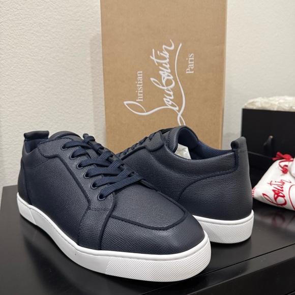 Christian Louboutin Rantulow Orlato Leather Marine Navy 42.5 - Picture 4 of 7